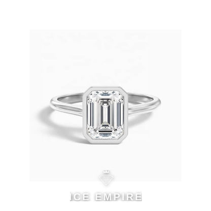 Iced Out 10K Gold Lab Grown Diamond Engagement Ring