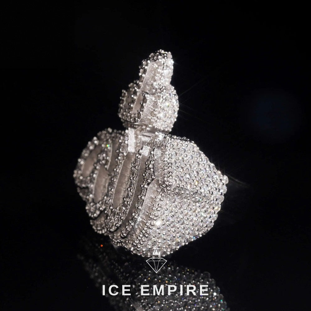 Iced Out Rose Gold Plated Moissanite Ring