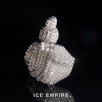 Iced Out Rose Gold Plated Moissanite Ring