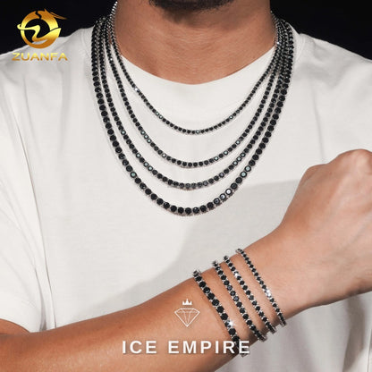 Iced Out 925 Silver Moissanite Cuban Chain