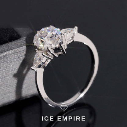 Iced Out Rose Gold Plated Moissanite Wedding Band
