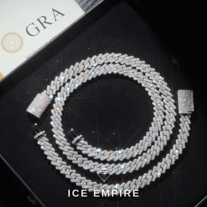 Iced Out Rose Gold Plated Moissanite Cuban Chain