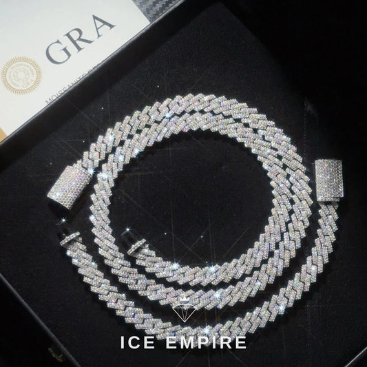 Iced Out Rose Gold Plated Moissanite Cuban Chain