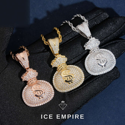 Iced Out 925 Silver Pendant