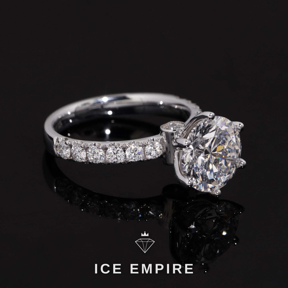 Iced Out 18K Gold Lab Grown Diamond Wedding Band