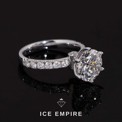 Iced Out 18K Gold Lab Grown Diamond Wedding Band