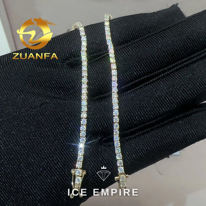 Iced Out Rose Gold Plated Moissanite Cuban Chain
