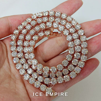 Iced Out Rose Gold Plated Moissanite Cuban Chain