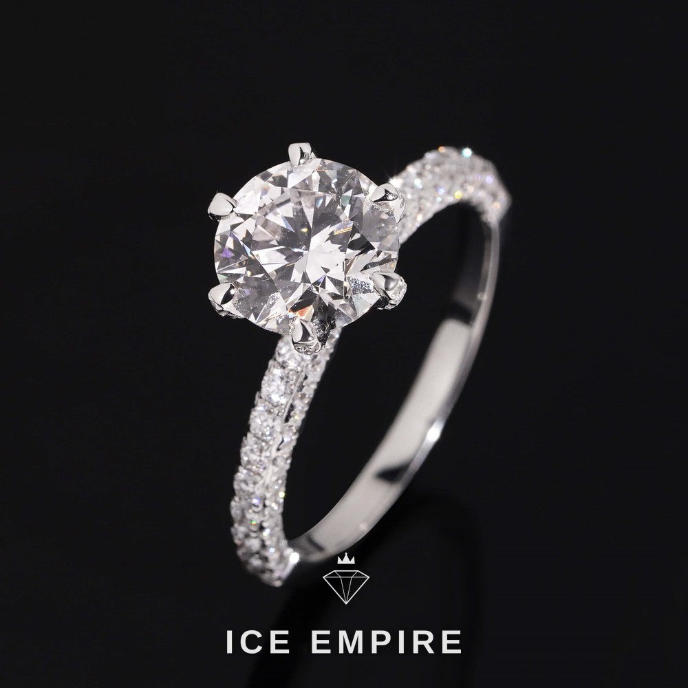 Iced Out Gold Plated Lab Grown Diamond Wedding Band
