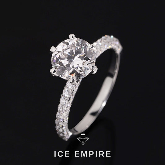 Iced Out Gold Plated Lab Grown Diamond Wedding Band