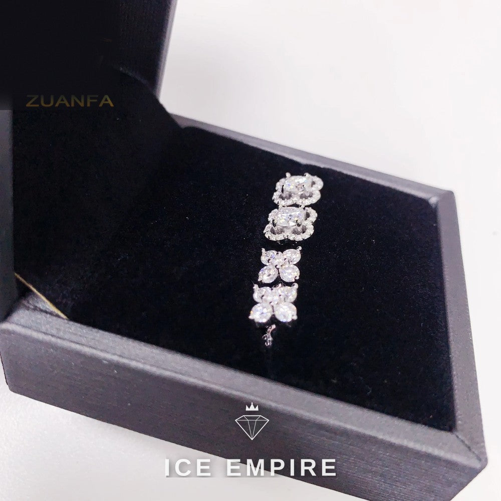 Iced Out 925 Silver Moissanite Stud Earrings