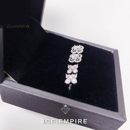 Iced Out 925 Silver Moissanite Stud Earrings