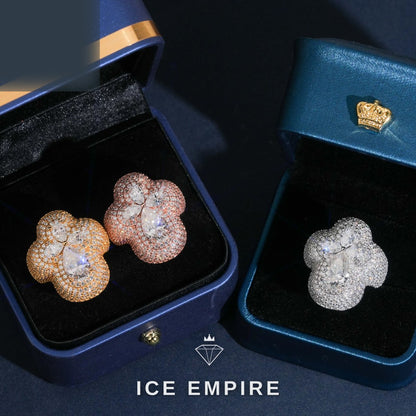 Iced Out Baguette Gold Plated Moissanite Ring