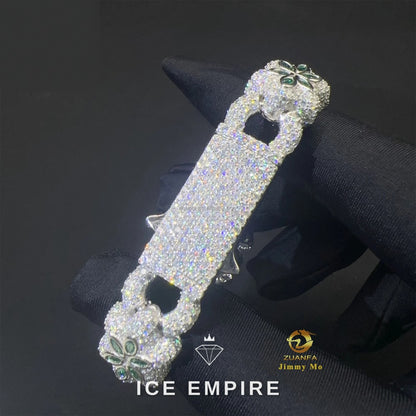Iced Out 925 Silver Moissanite Cuban Chain