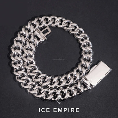 Iced Out 925 Silver Moissanite Cuban Chain