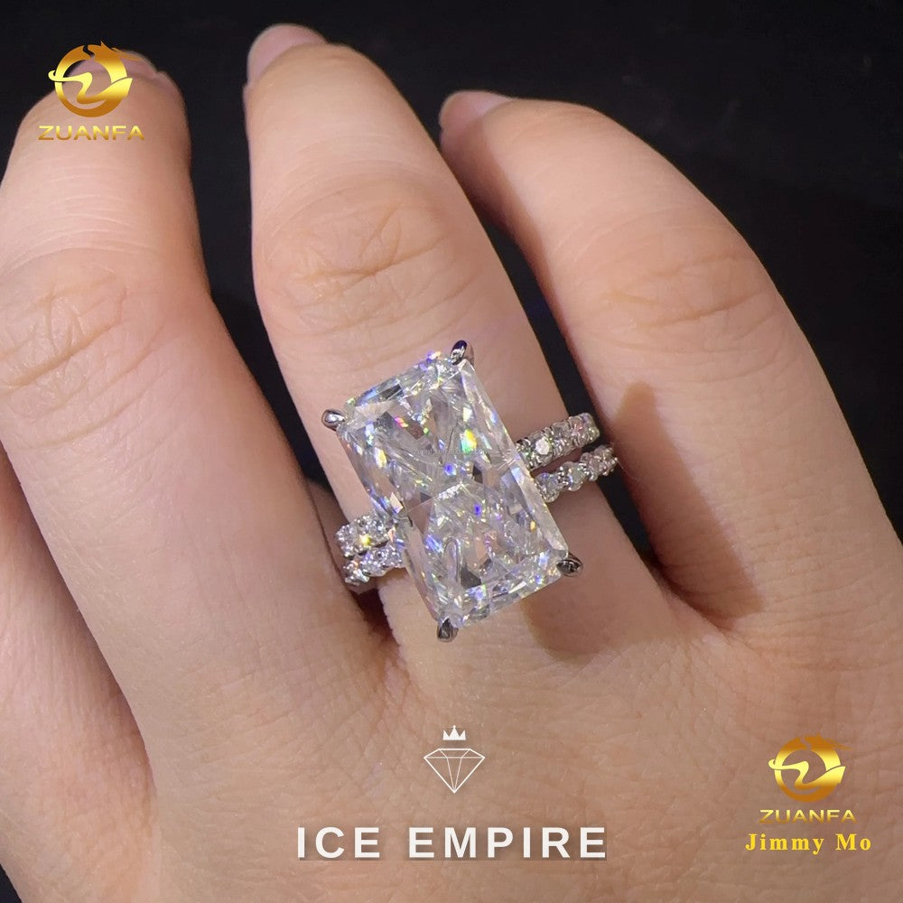 Iced Out 14K Gold Lab Grown Diamond Engagement Ring