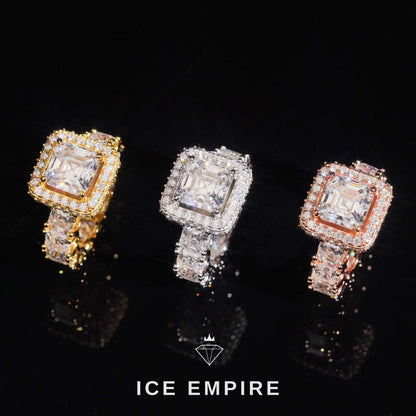 Iced Out 925 Silver Moissanite Ring