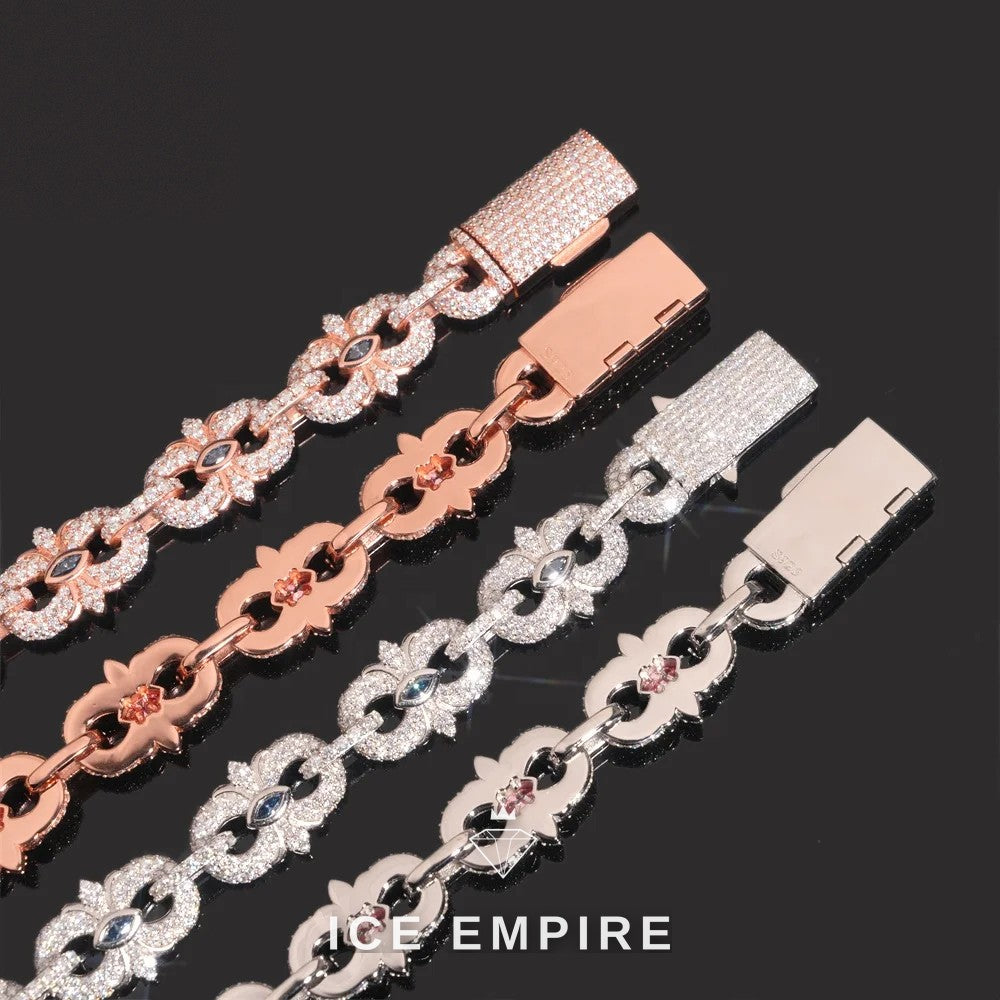 Iced Out Rose Gold Plated Moissanite Bracelet