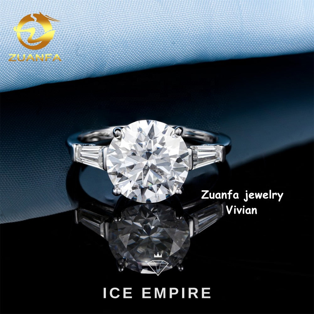 Iced Out 925 Silver Moissanite Ring