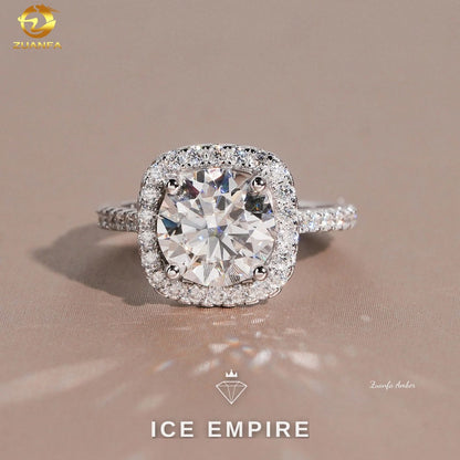 Iced Out Gold Plated Moissanite Wedding Band