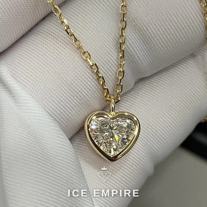 Iced Out Heart Gold Plated Lab Grown Diamond Chain