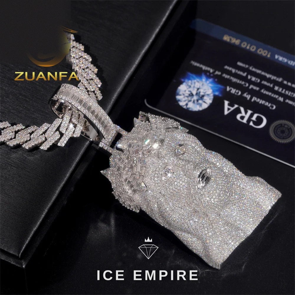 Iced Out Rose Gold Plated Pendant