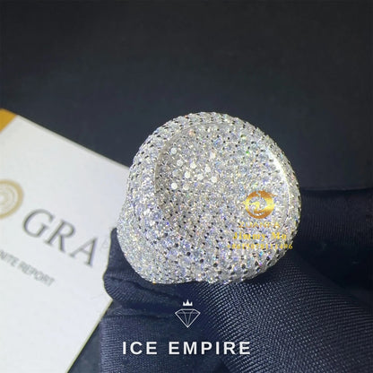 Iced Out 925 Silver Moissanite Ring
