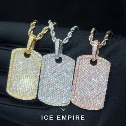 Iced Out Cross 925 Silver Moissanite Rope Chain