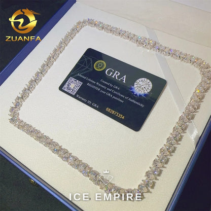 Iced Out Rose Gold Plated Moissanite Cuban Chain