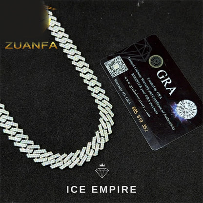 Iced Out Rose Gold Plated Moissanite Cuban Chain