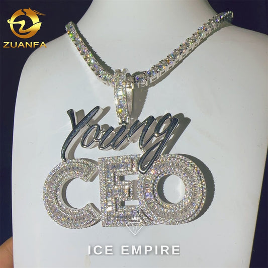 Iced Out 925 Silver Moissanite Pendant