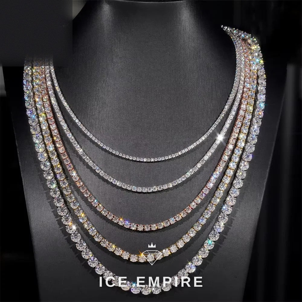 Iced Out Rose Gold Plated Tennis Chain