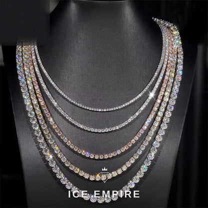 Iced Out Rose Gold Plated Tennis Chain