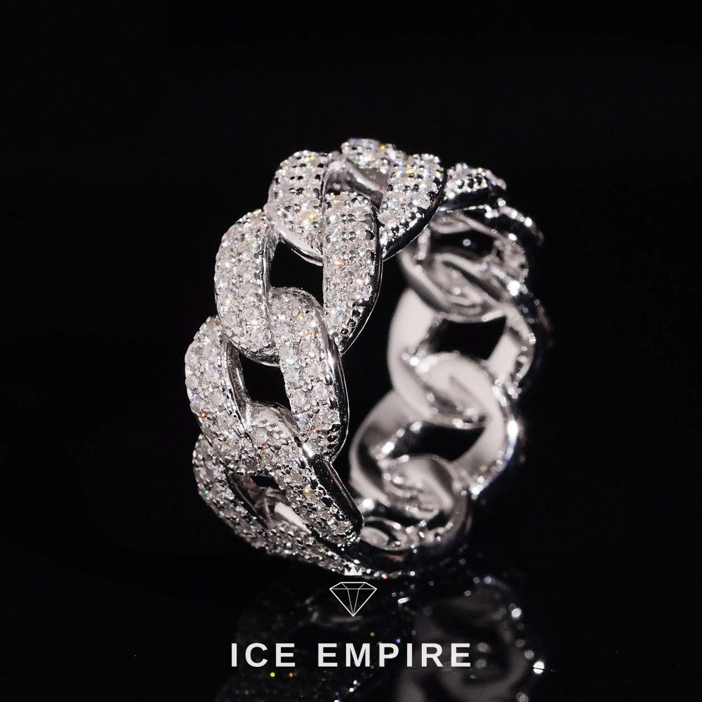 Iced Out 925 Silver Moissanite Cuban Chain