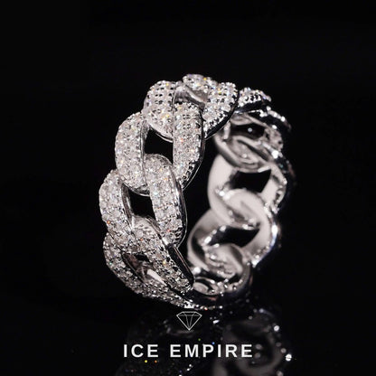 Iced Out 925 Silver Moissanite Cuban Chain
