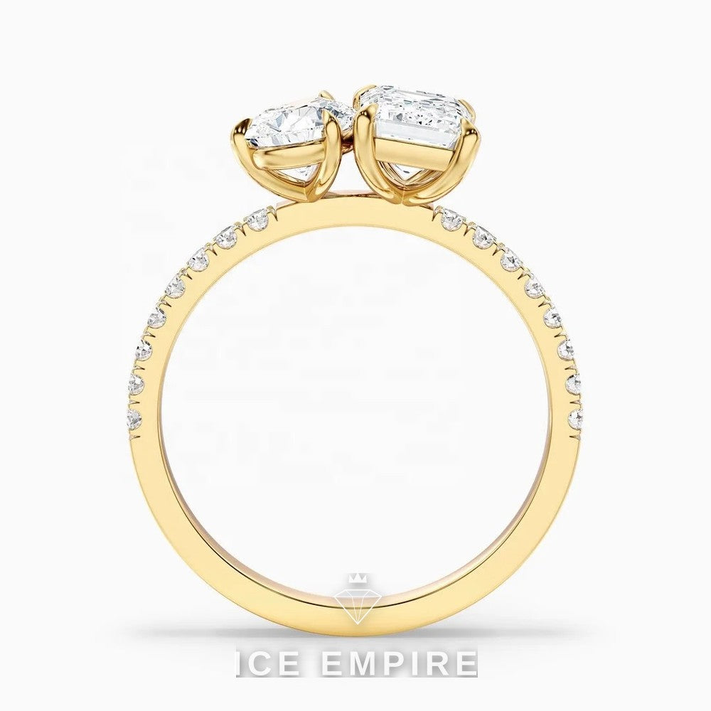 Iced Out Gold Plated Lab Grown Diamond Ring