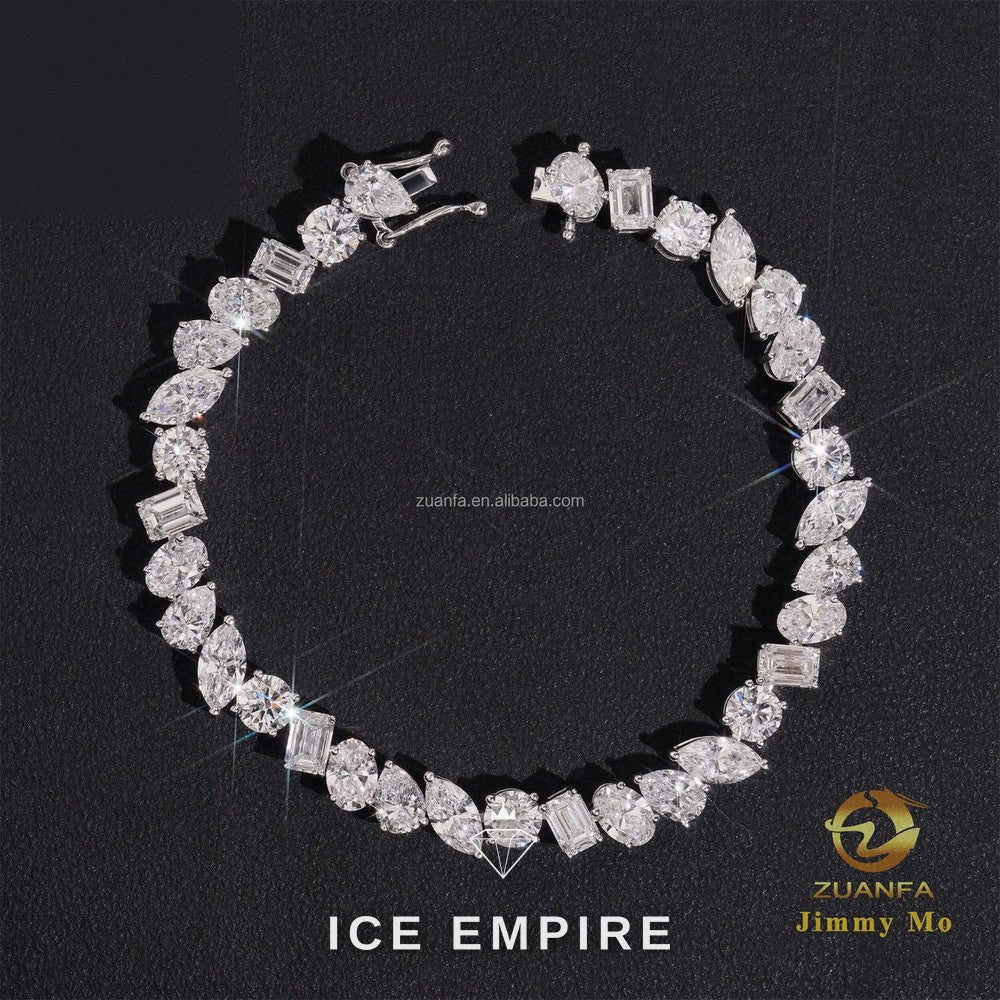 Iced Out 10K Gold Lab Grown Diamond Tennis Bracelet