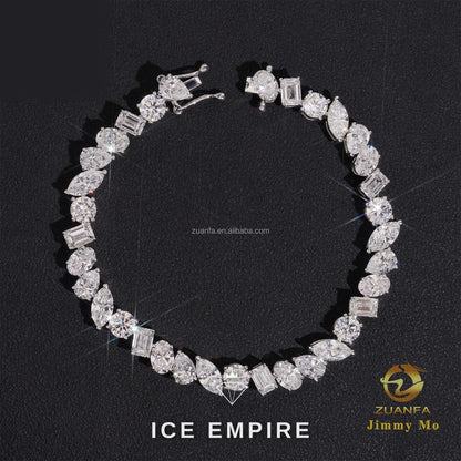 Iced Out 10K Gold Lab Grown Diamond Tennis Bracelet