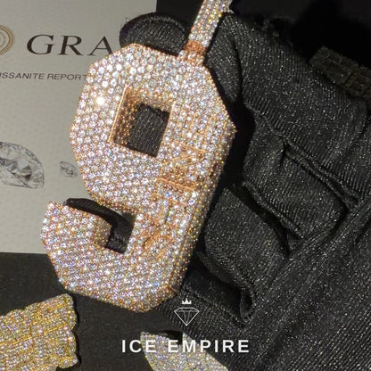 Iced Out Baguette Rose Gold Plated Pendant
