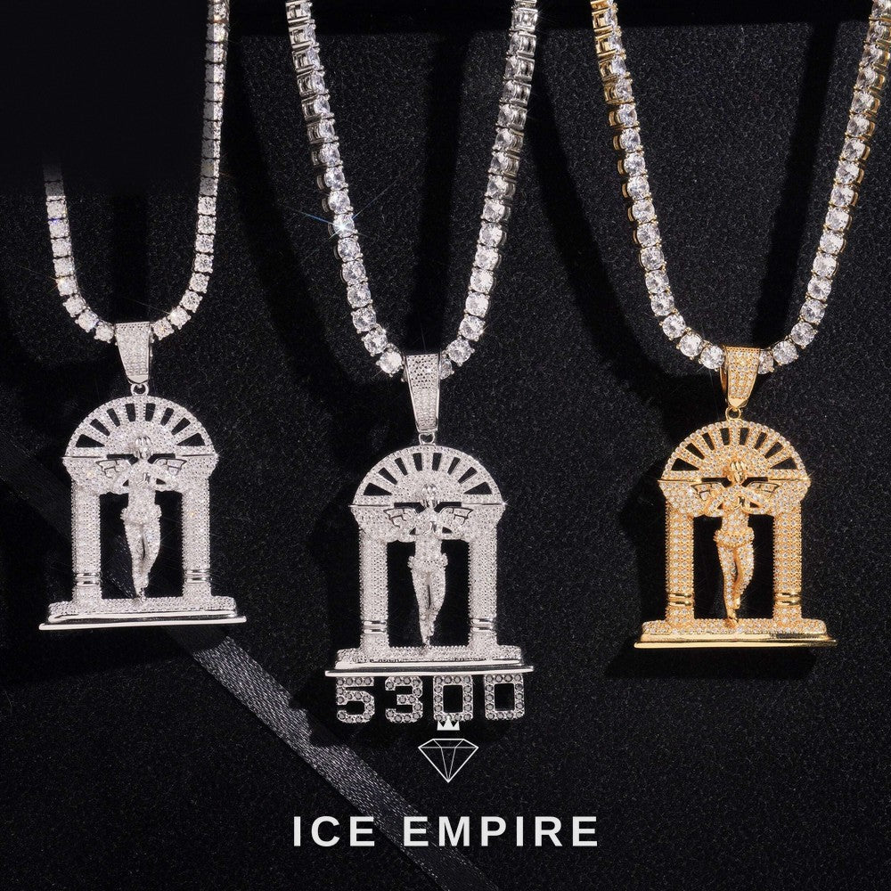 Iced Out Rose Gold Plated Moissanite Pendant