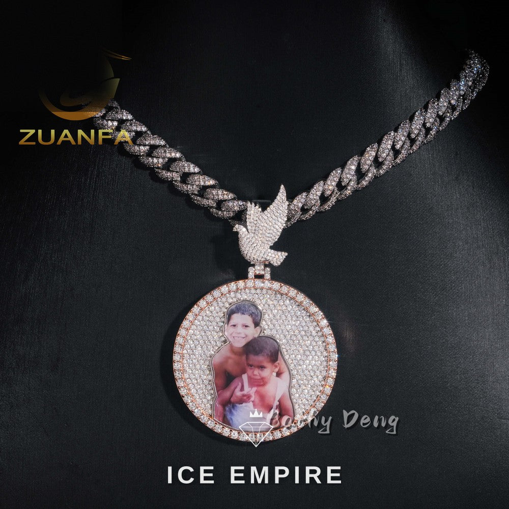 Iced Out Baguette Rose Gold Plated Pendant