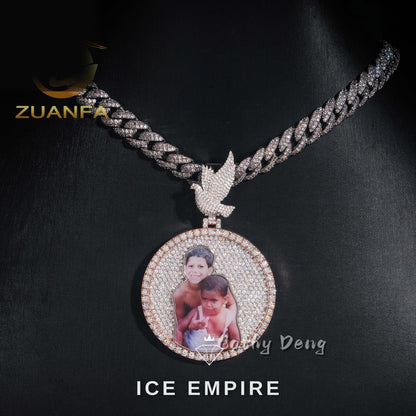 Iced Out Baguette Rose Gold Plated Pendant