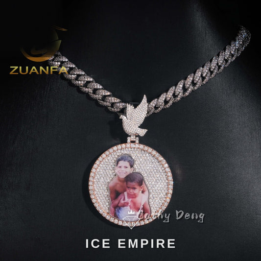 Iced Out Baguette Rose Gold Plated Pendant