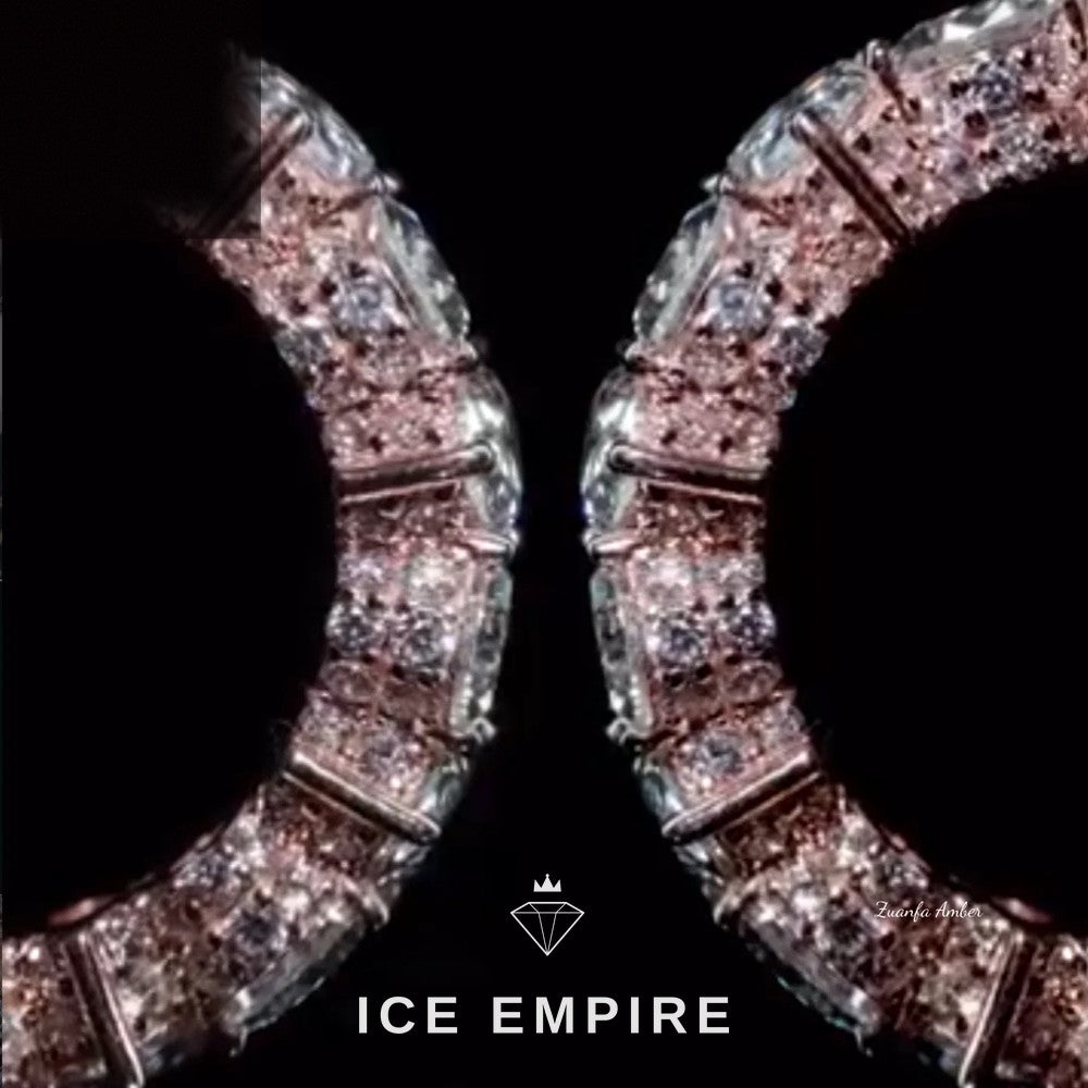 Iced Out 925 Silver Moissanite Ring