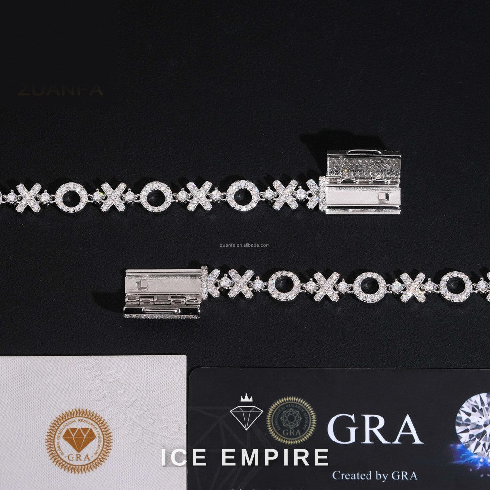 Iced Out 925 Silver Moissanite Tennis Bracelet