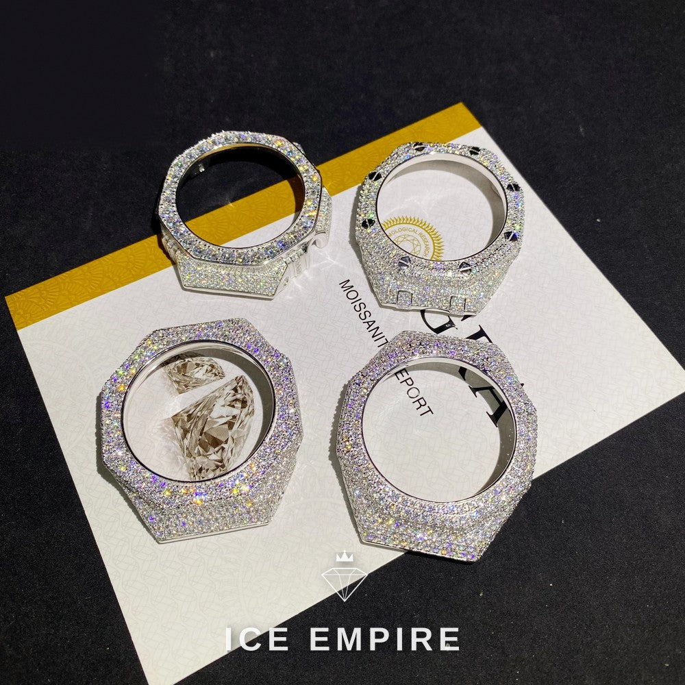 Iced Out 925 Silver Moissanite Watch