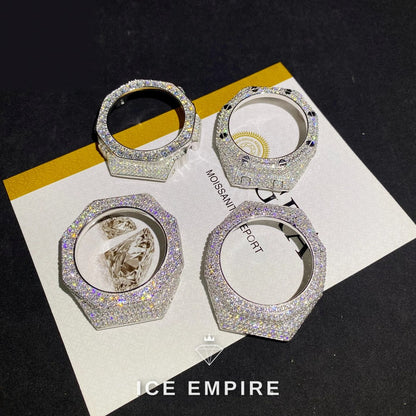 Iced Out 925 Silver Moissanite Watch