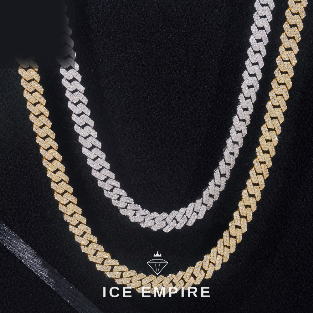 Iced Out Rose Gold Plated Moissanite Cuban Chain