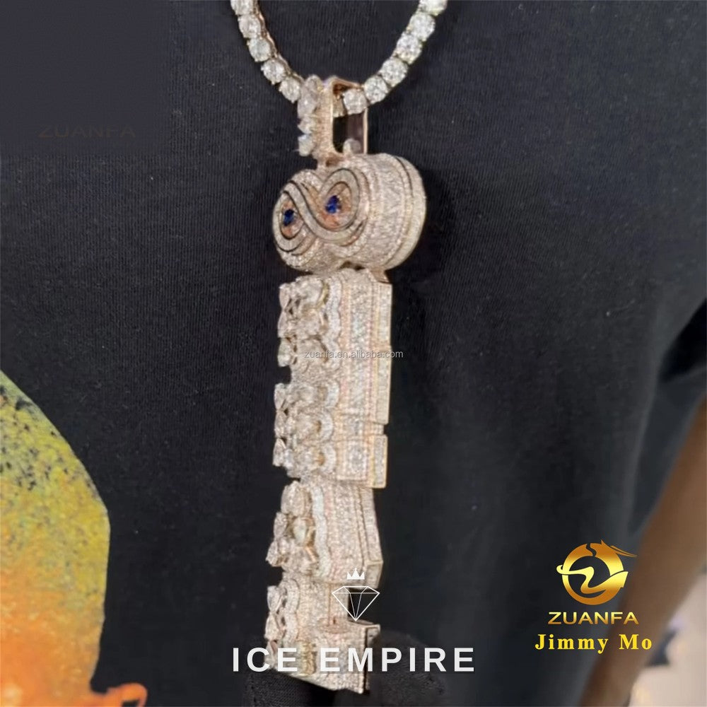 Iced Out 925 Silver Moissanite Pendant