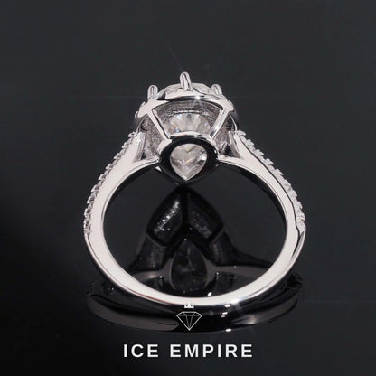 Iced Out Gold Plated Moissanite Engagement Ring